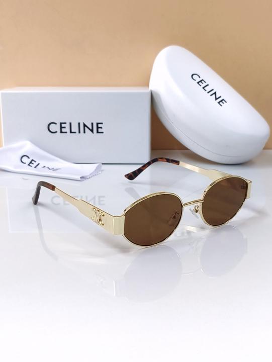 Retro Round Sunglasses – Gold & Brown