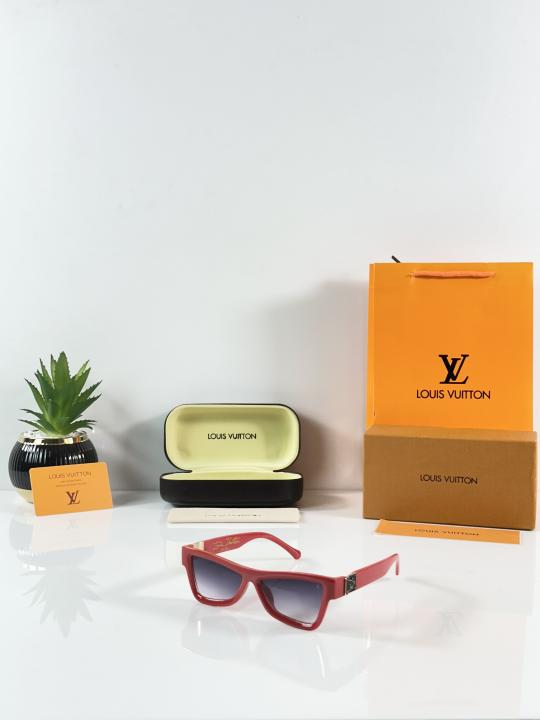 Women's Square Sunglasses – Red & Black