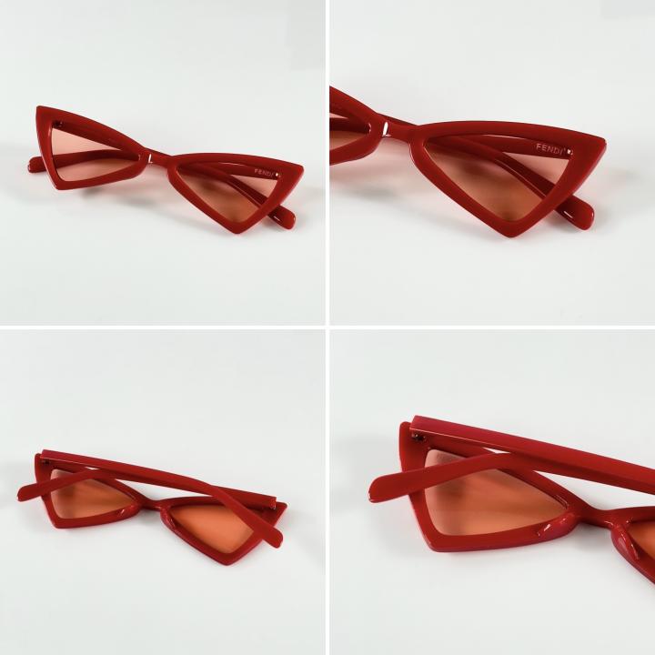Women's Round Sunglasses – Red
