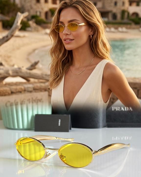 Rectangle Sunglasses – Gold & Yellow