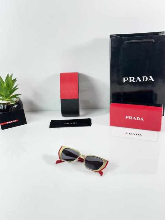 Women's Cat-Eye Sunglasses – Gold, Black & Red