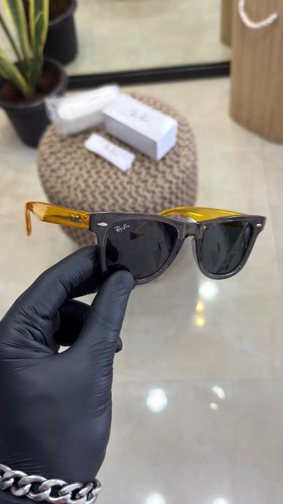 RAYBA 2140 NEWLY LAUNCHED SHINNY BLACK WITH ORANGE EXCLUSIVE STORE ARTICLE 4